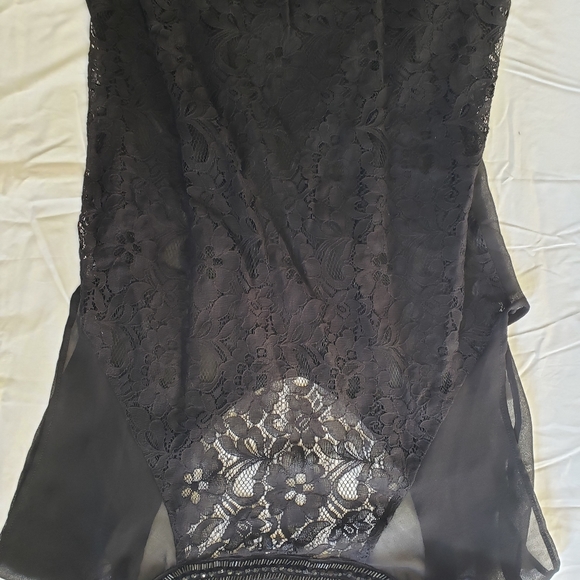 Women's Black lace- backed Blouse, size S - Picture 3 of 4